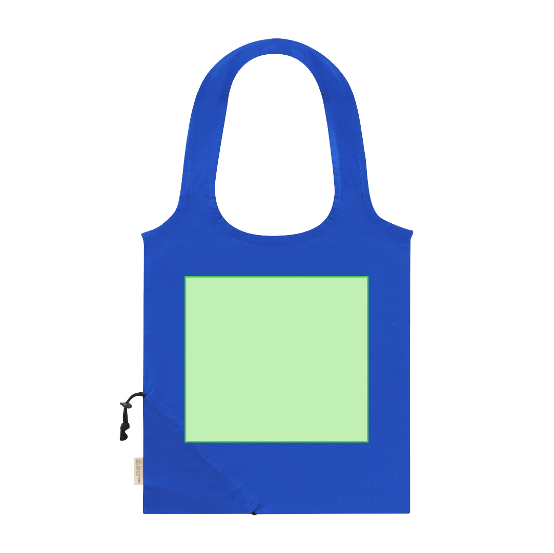 Bolsa plegable de algodón reciclado RPET 140 g/m² diseño corazón