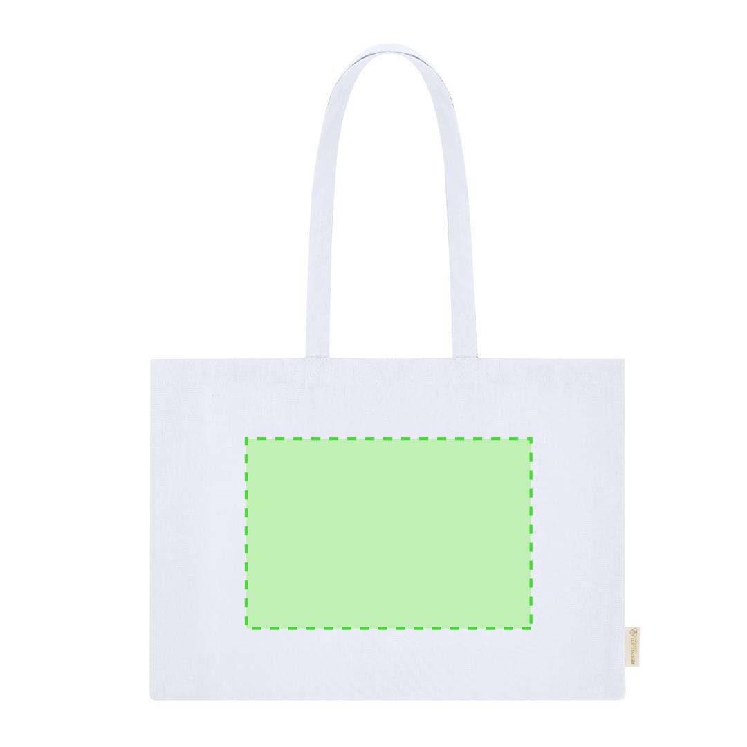 Bolsa de algodón reciclado 220 g/m² con fuelle base y laterales
