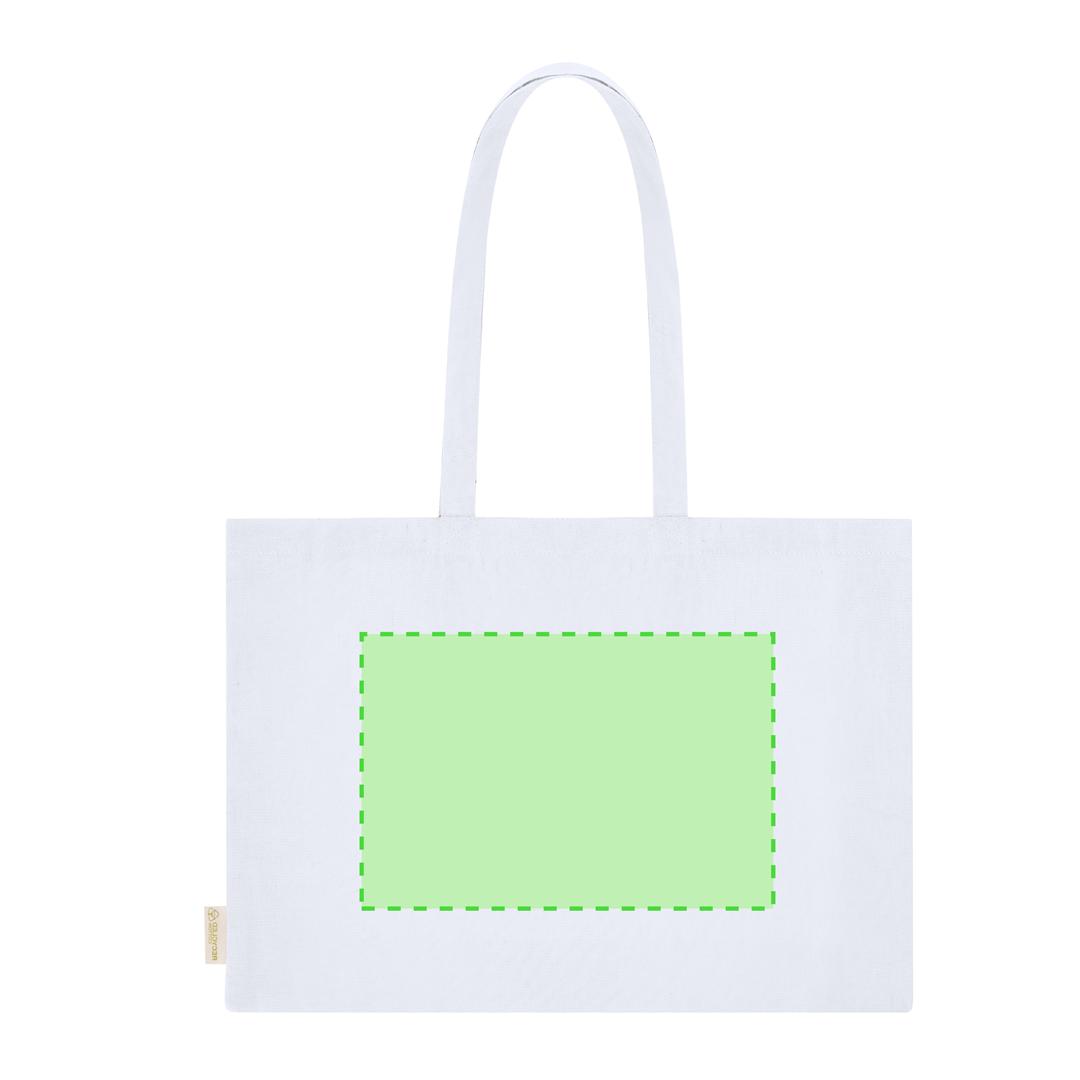 Bolsa de algodón reciclado 220 g/m² con fuelle base y laterales