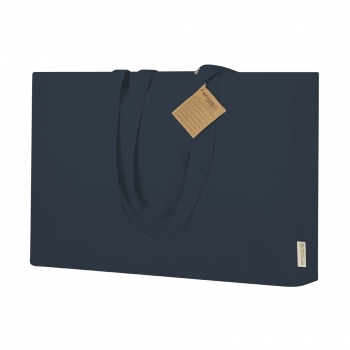 Bolsa de algodón reciclado 220 g/m² con fuelle base y laterales