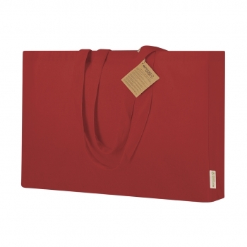 Bolsa de algodón reciclado 220 g/m² con fuelle base y laterales