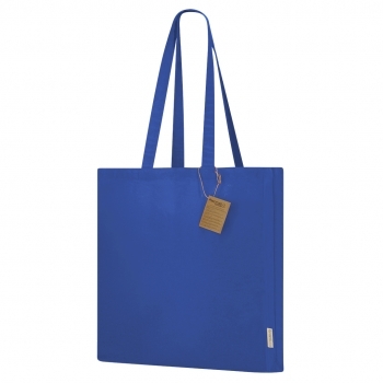 Bolsa de algodón reciclado 140 g/m² fuelle 38×42 cm RPET