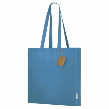 Bolsa de algodón reciclado 140 g/m² fuelle 38×42 cm RPET
