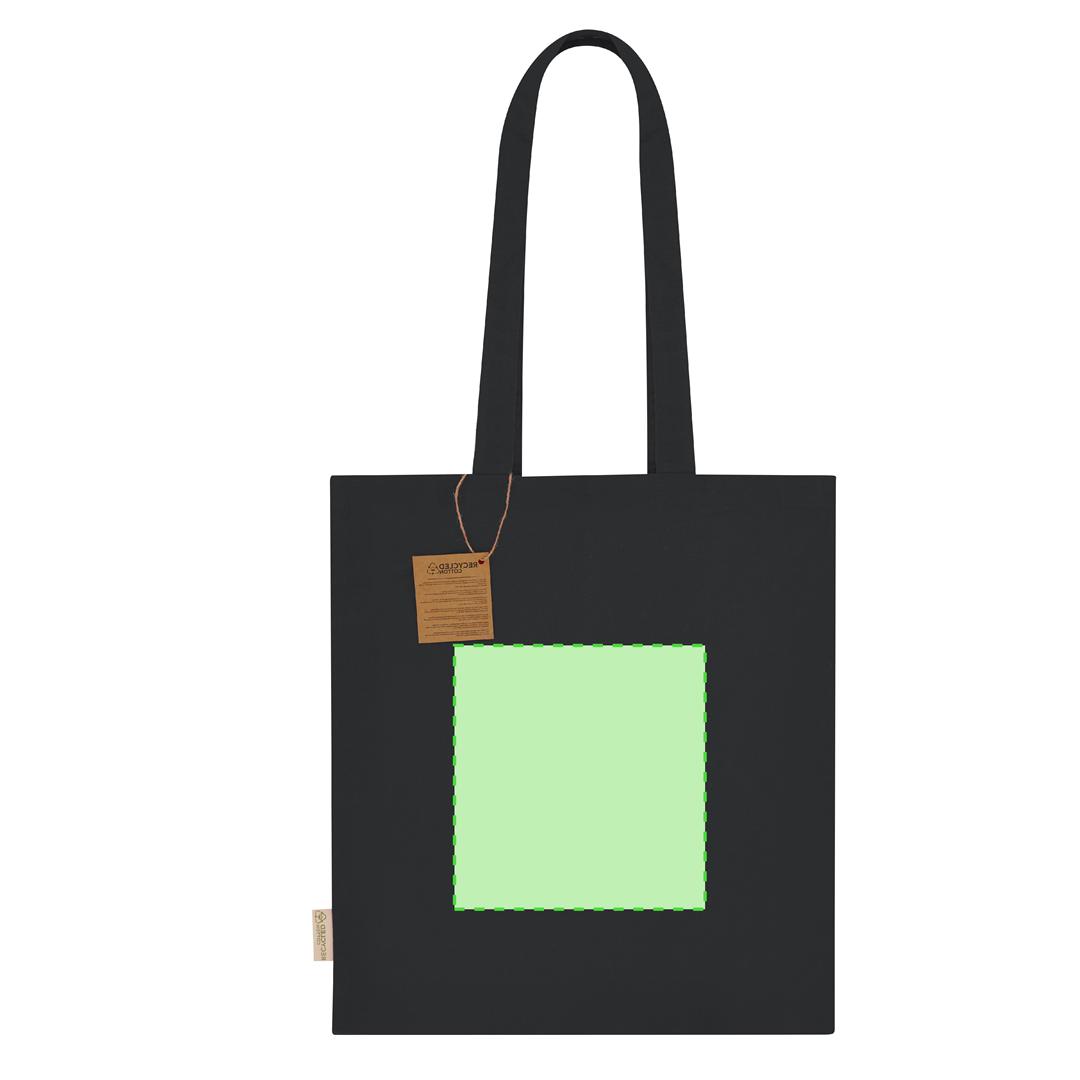 Bolsa de algodón reciclado 140 g/m² fuelle 38×42 cm RPET