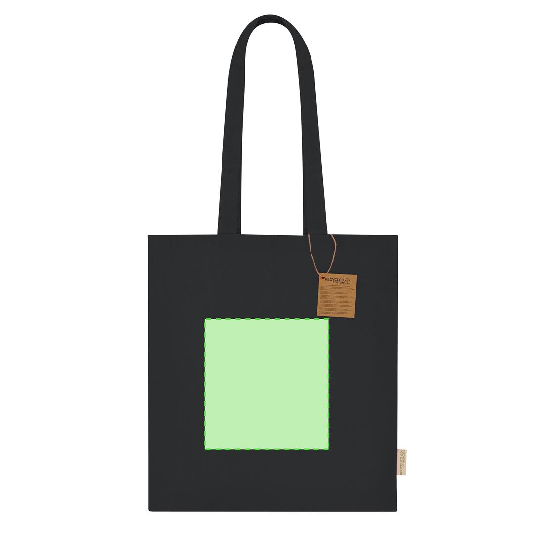 Bolsa de algodón reciclado 140 g/m² fuelle 38×42 cm RPET