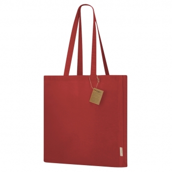 Bolsa de algodón reciclado 140 g/m² fuelle 38×42 cm RPET