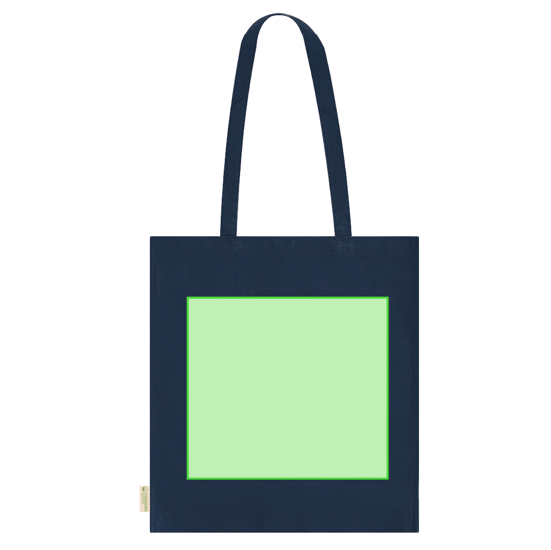 Bolsa de algodón orgánico 220 g/m² con fuelle base y laterales