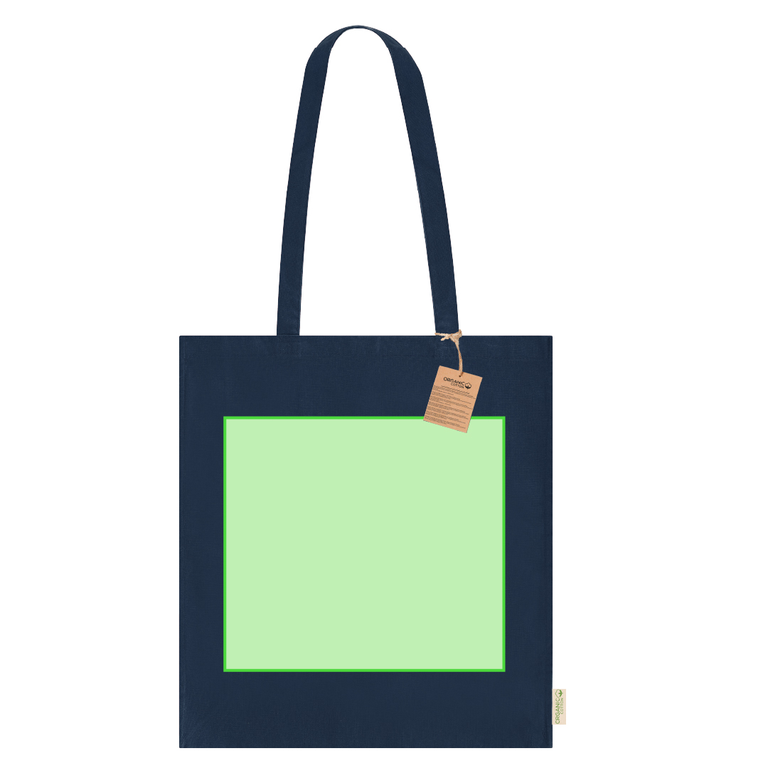 Bolsa de algodón orgánico 220 g/m² con fuelle base y laterales