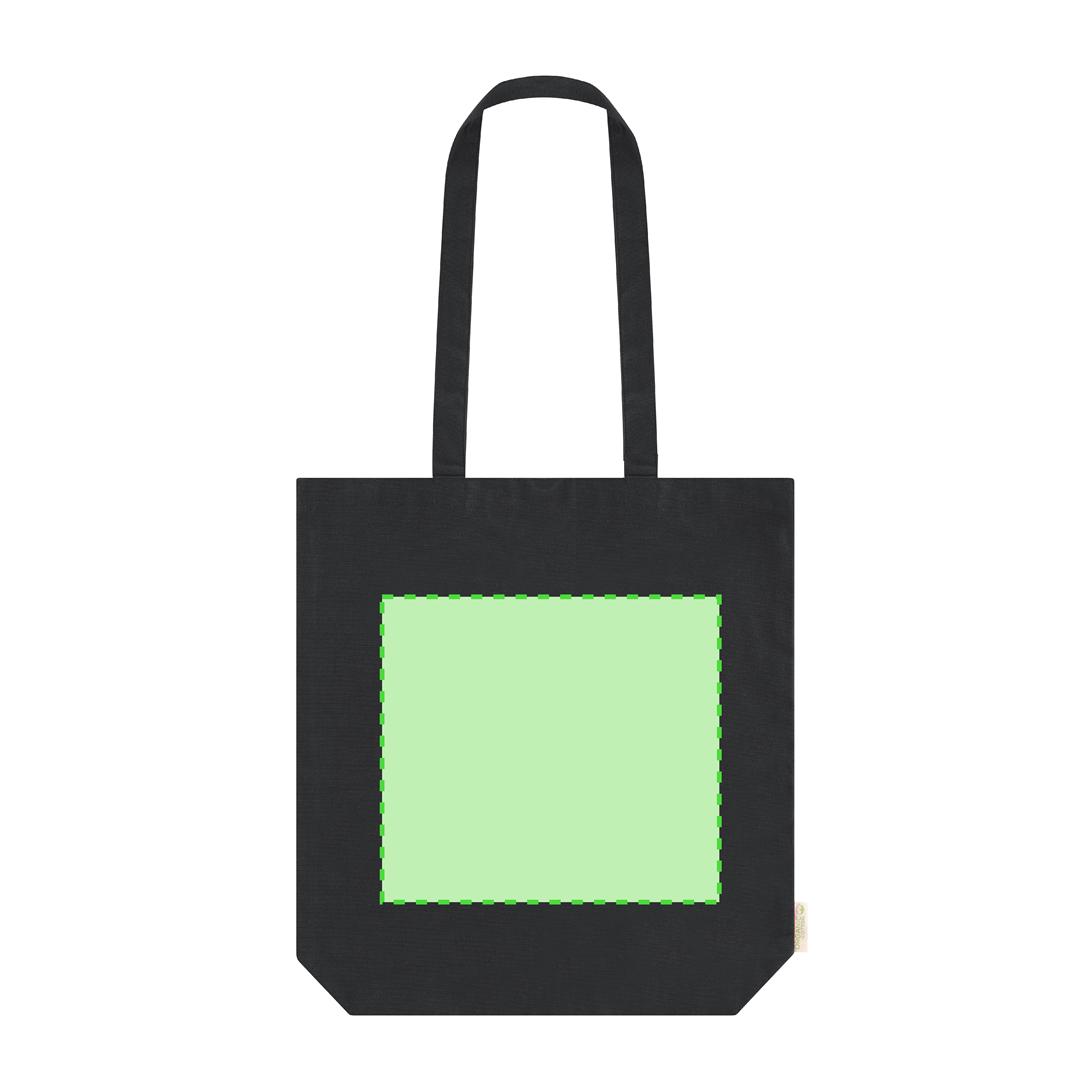 Bolsa de algodón orgánico 270 g/m² fuelle de base 38×42 cm