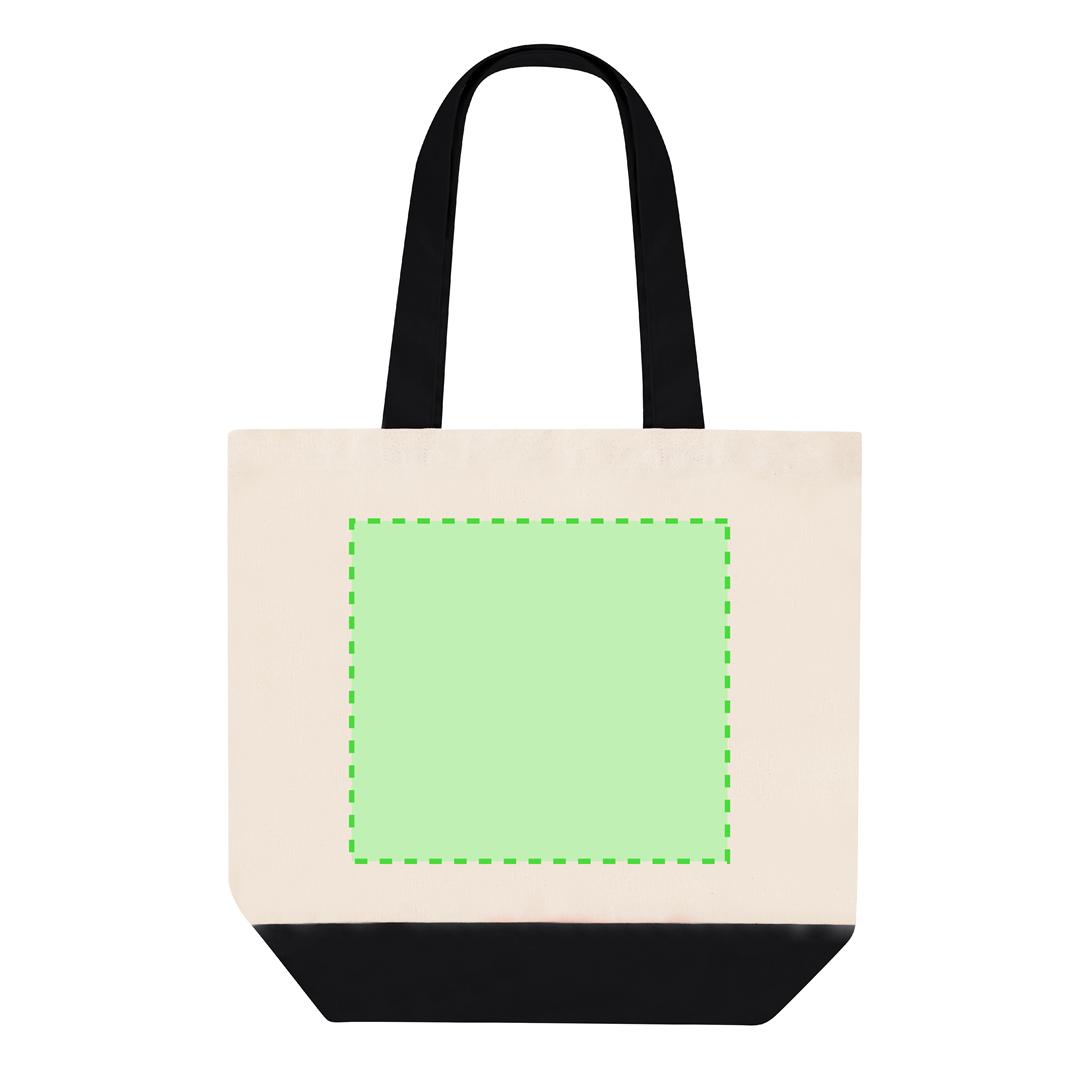 Bolsa de algodón 280 g/m² gran tote 50×40 cm asas largas