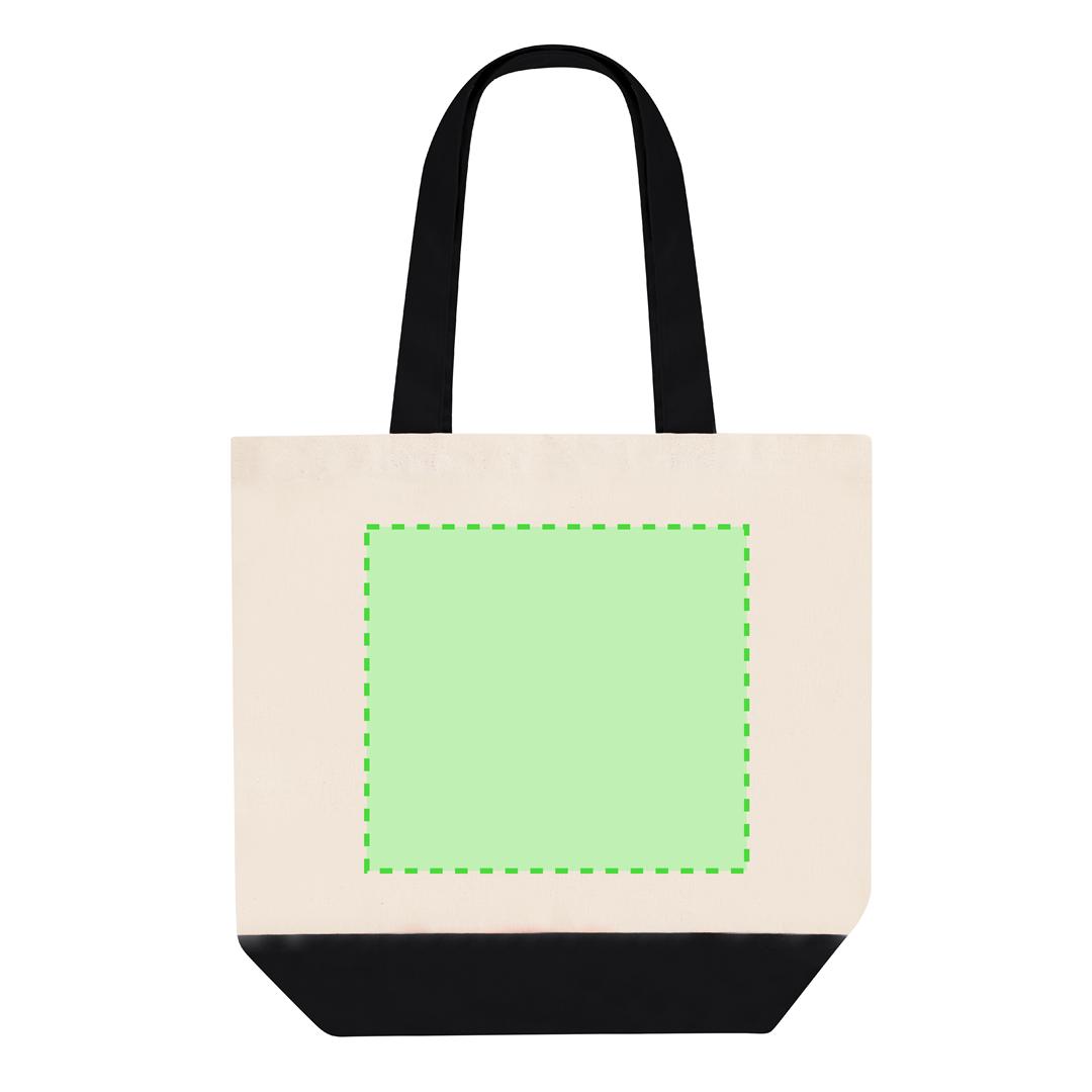 Bolsa de algodón 280 g/m² gran tote 50×40 cm asas largas