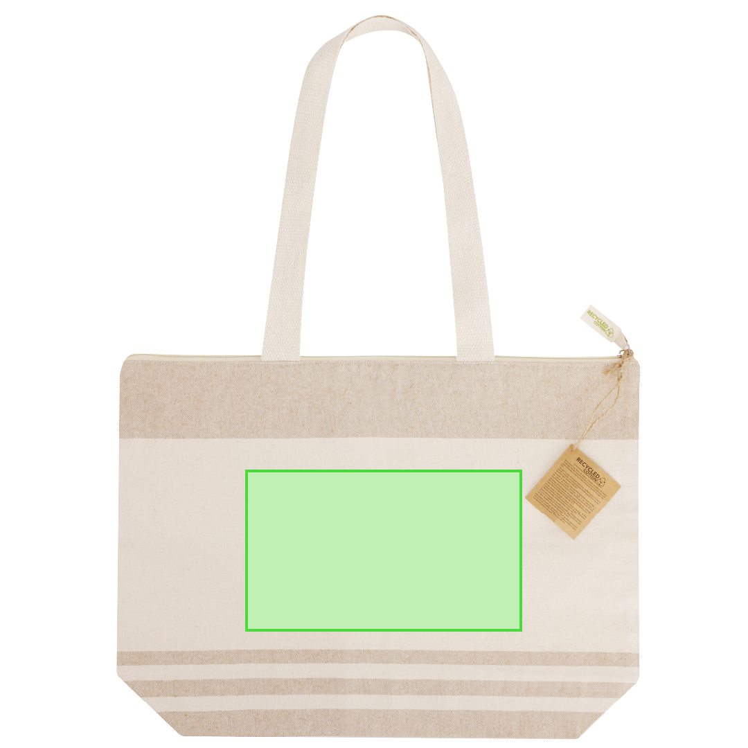 Bolsa de RPET de alto gramaje 300 g/m² asas largas 38×42 cm