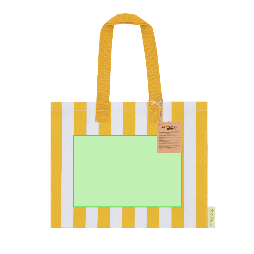 Bolsa de RPET 310 g/m² asas largas tote gran gramaje