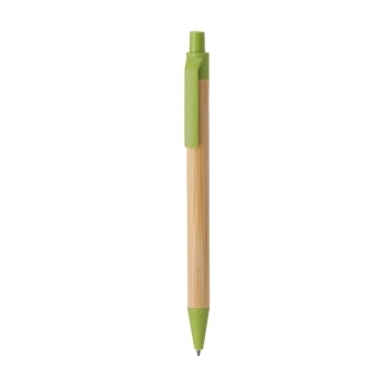 Bolígrafo de bambú natural de pulsador estándar