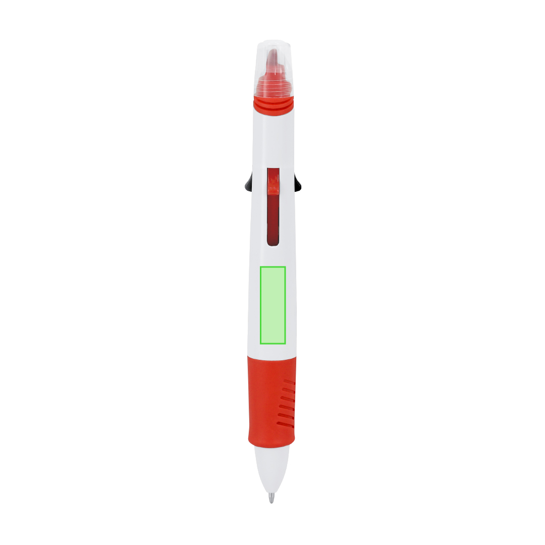 Bolígrafo multicolor con capucha de cuatro colores