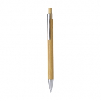 Bolígrafo de bambú natural de pulsador premium