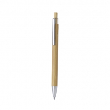 Bolígrafo de bambú natural de pulsador premium