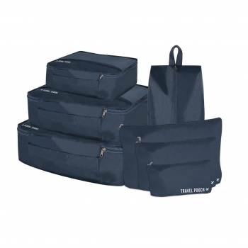 Set organizador de maleta de poliéster 210D extensible 7 piezas