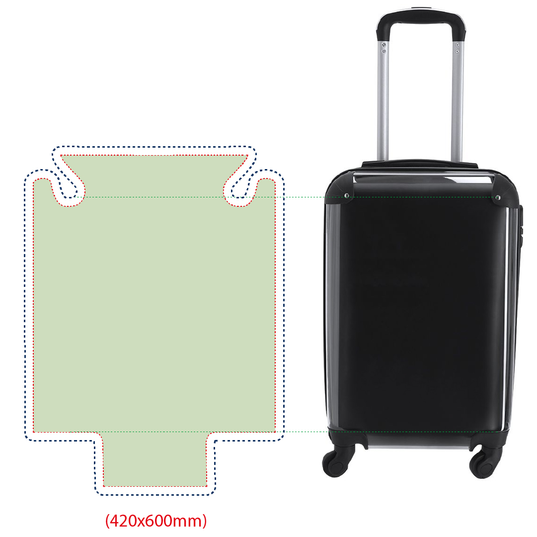 Trolley de policarbonato y ABS con 4 ruedas giratorias