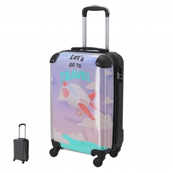 Trolley de policarbonato y ABS con 4 ruedas giratorias