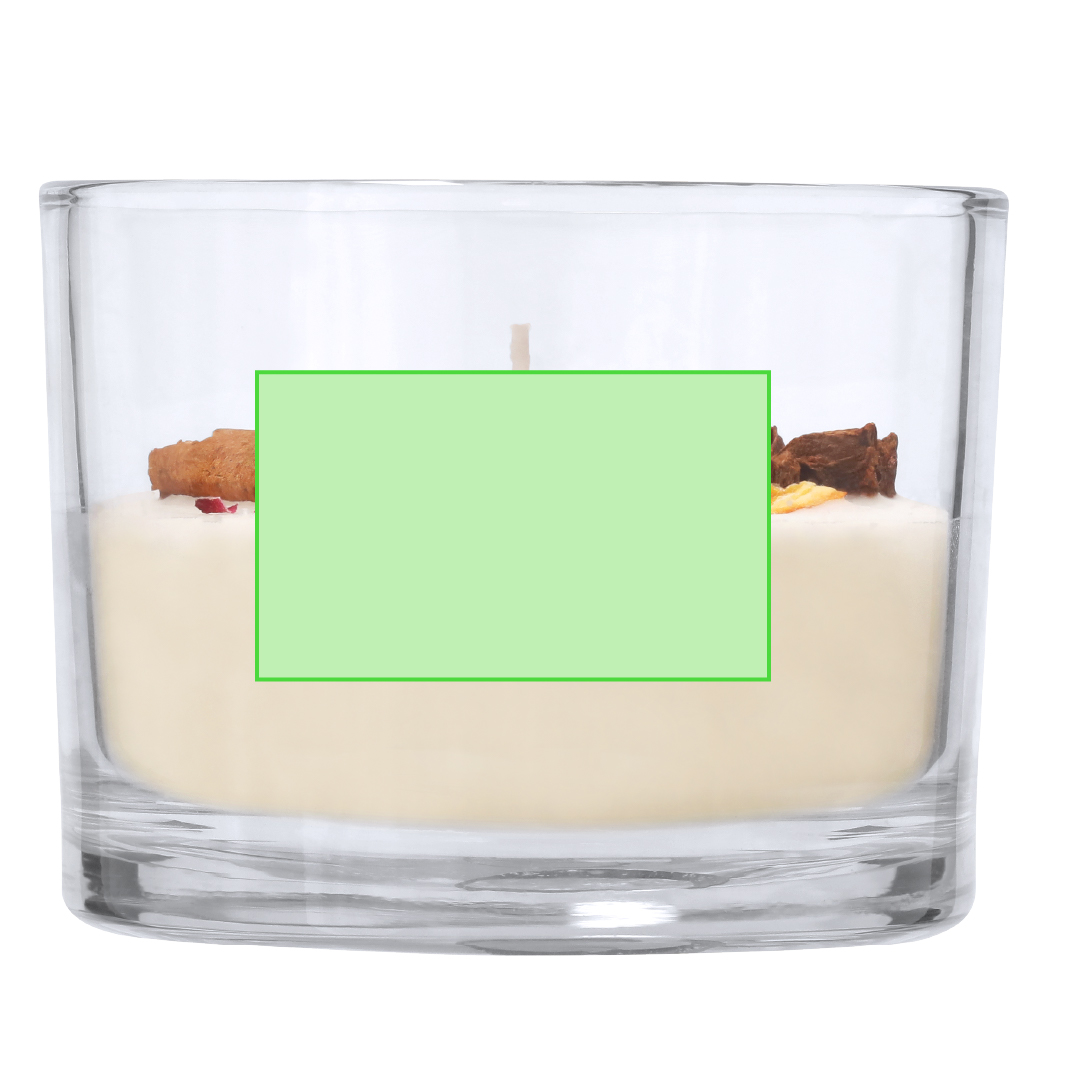 Vela aromática de cristal aroma canela y cítricos