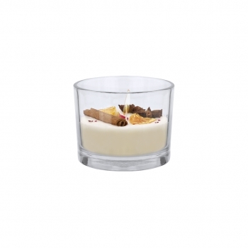 Vela aromática de cristal aroma canela y cítricos