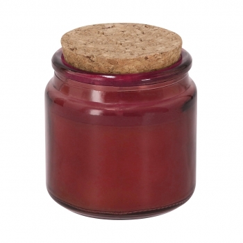 Vela aromática de cristal con tapa de corcho aroma vainilla