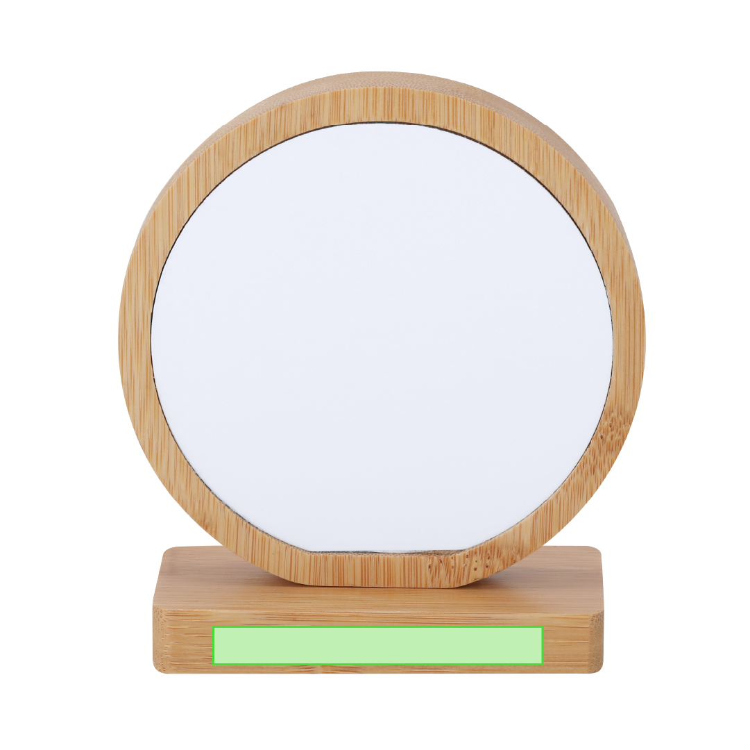 Placa para sublimación de bambú personalizable en sublimación con imán