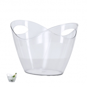 Cubitera transparente de PET reciclable 4 L ligera 285 g