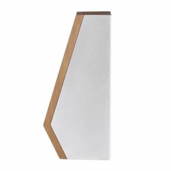 Placa trofeo de aluminio reciclado certificado con base de madera 10×22 cm