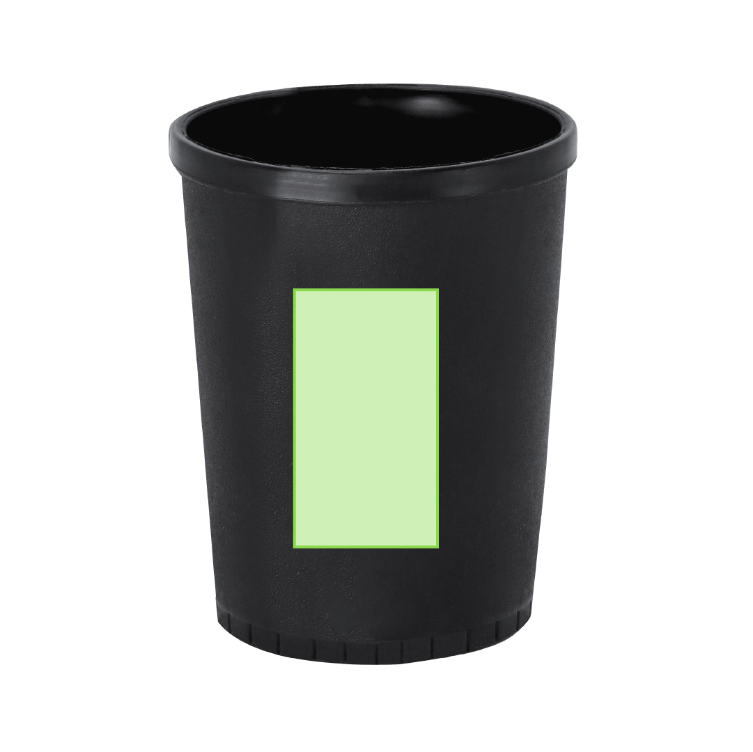 Juego de 5 dados con cubilete de PP textura rugosa