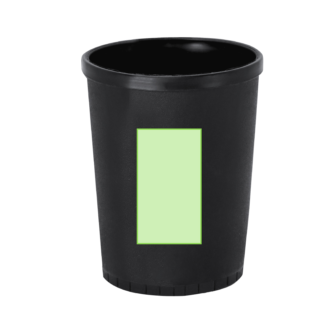 Juego de 5 dados con cubilete de PP textura rugosa