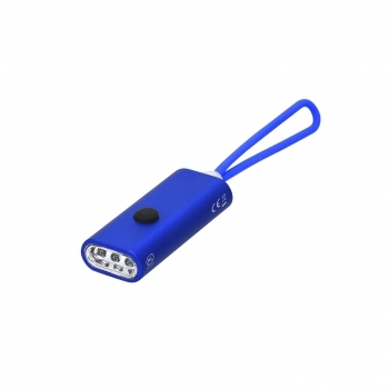 Linterna de aluminio reciclado 3 LEDs con pilas incluidas y asa de silicona 6,4 cm