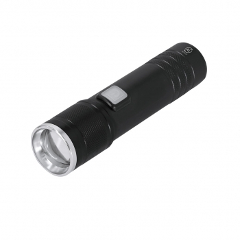 Linterna de aluminio reciclado con zoom 1 luz COB batería 800 mAh carga Tipo C