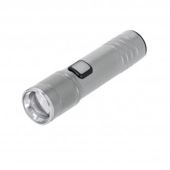 Linterna de aluminio reciclado con zoom 1 luz COB batería 800 mAh carga Tipo C