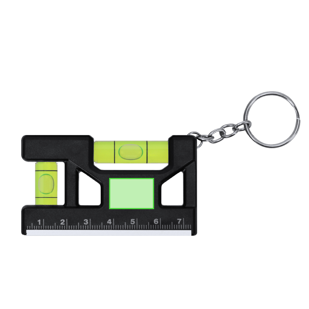 Llavero nivel magnético multifunción con regla en cm y nivel horizontal y vertical