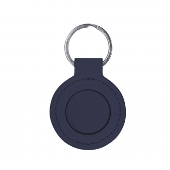 Llavero de metal con recubrimiento de PU costuras a juego y placa espejo para láser
