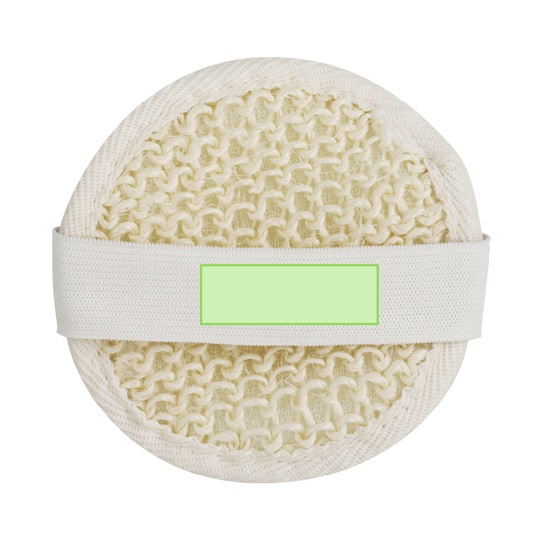 Esponja exfoliante 2 en 1 de fibra PE con lado suave y lado exfoliante