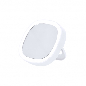 Espejo plegable con luz 12 LEDs 2 posiciones y soporte con aumento 1x