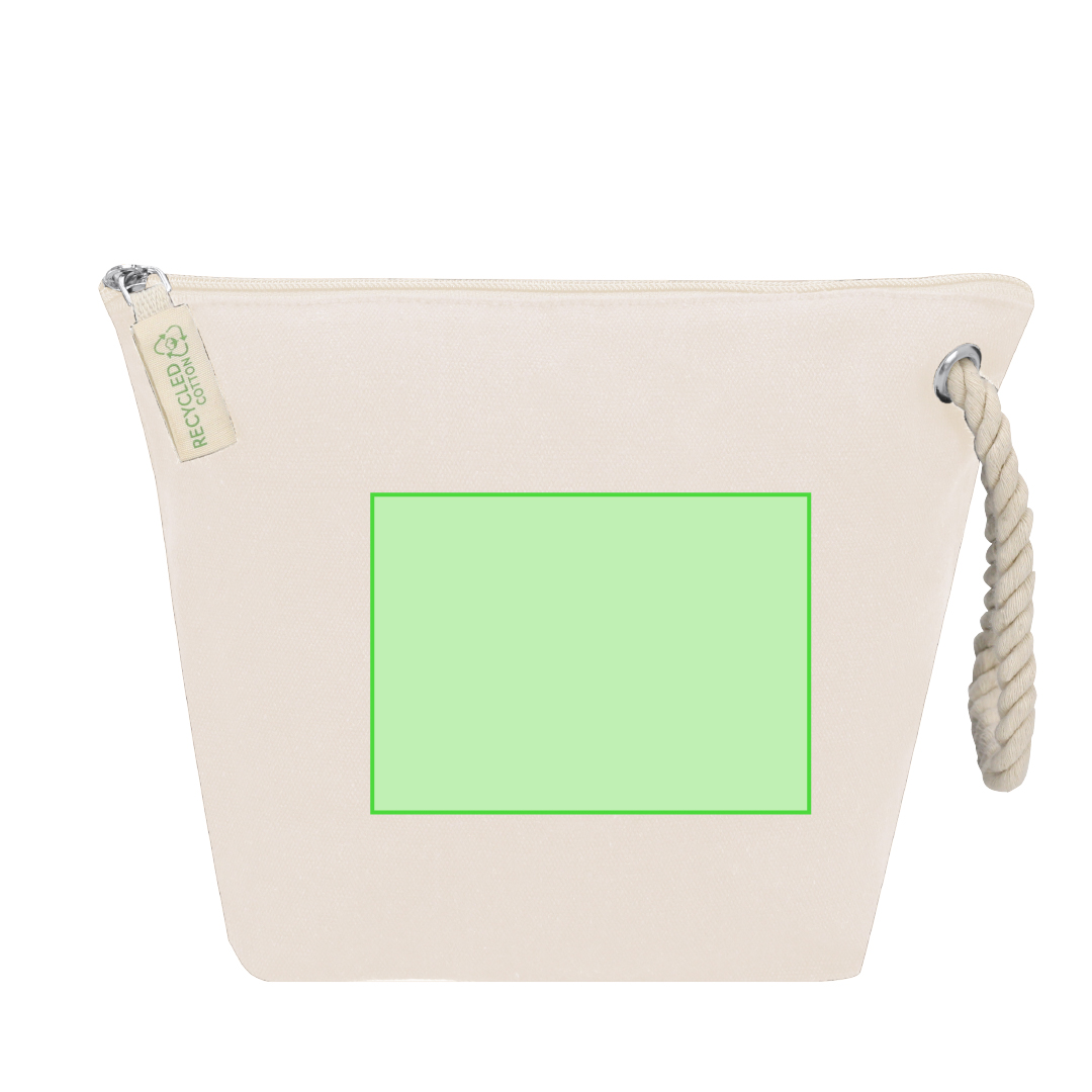 Neceser algodón reciclado y poliéster RPET 240 g/m² máxima densidad resistente