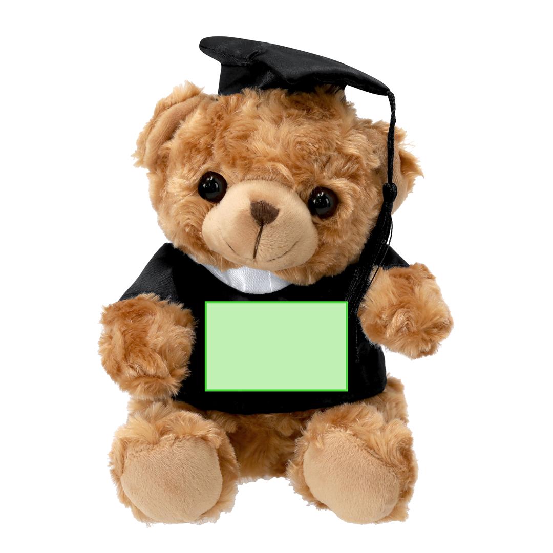 Osito de peluche con toga y birrete para eventos de graduación