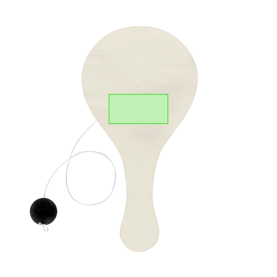 Set raqueta de madera con pelota para colorear con dibujos y 5 ceras