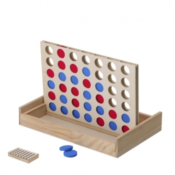 Juego 4 en raya de madera para disfrutar en casa o al aire libre