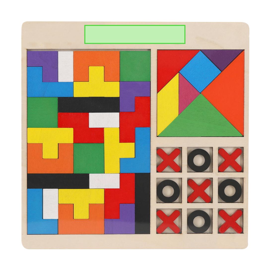 Set 3 puzzles de madera estimulación creatividad diversión niños