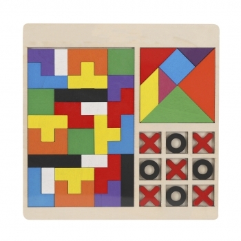 Set 3 puzzles de madera estimulación creatividad diversión niños