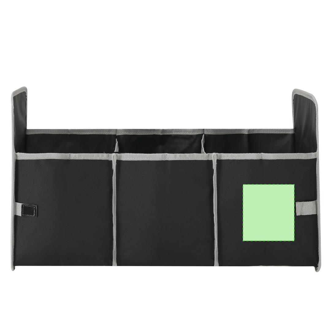 Organizador maletero plegable poliéster 600D RPET sostenible compartimentos