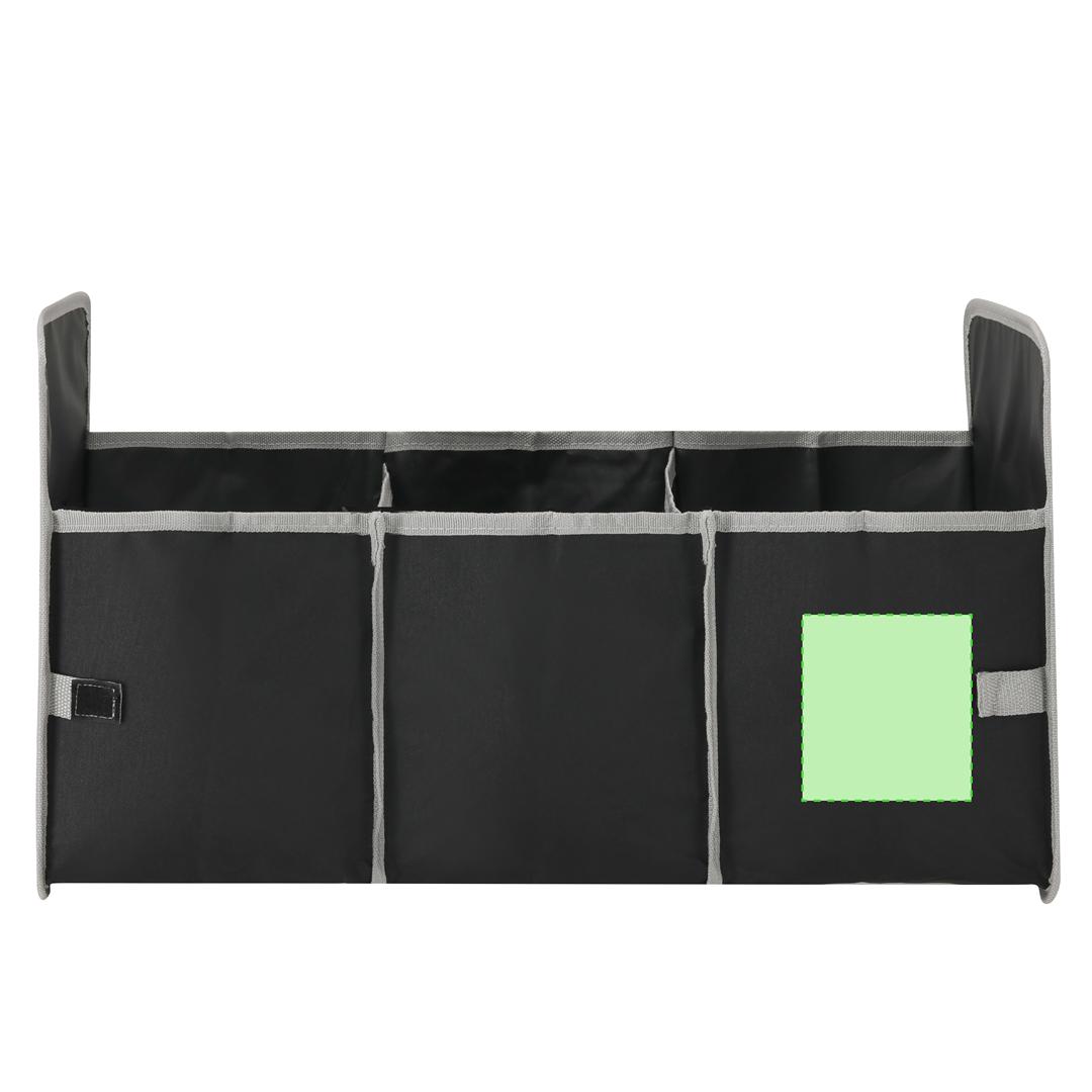 Organizador maletero plegable poliéster 600D RPET sostenible compartimentos