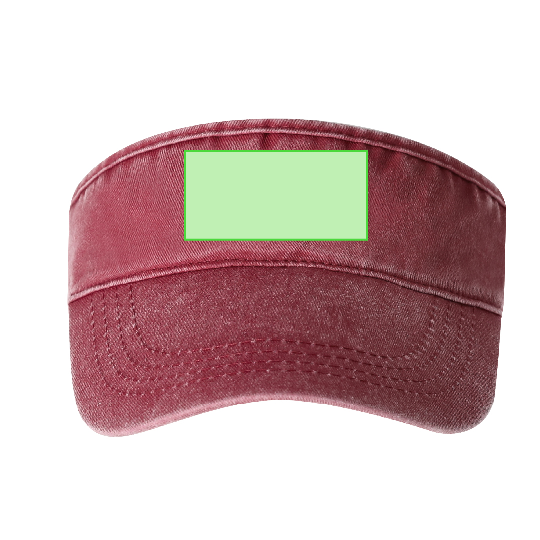 Visera de algodón efecto lavado con cierre ajustable de velcro