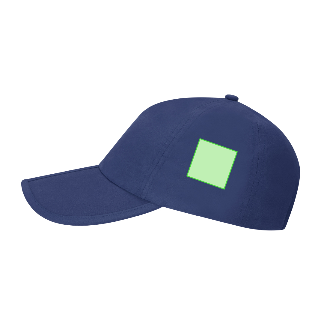 Gorra plegable de microfibra 5 paneles con cierre de velcro