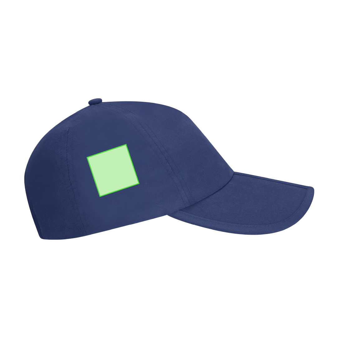 Gorra plegable de microfibra 5 paneles con cierre de velcro
